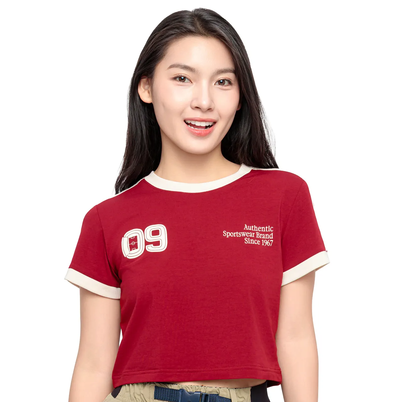 Áo thun tay ngắn nữ thoáng, co giãn tốt crop top kappa everyday